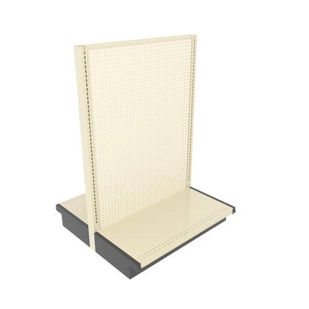 Lozier Gondola Island Display Starter, Platinum Off-White, 36W x 54H x 35D P356V-ST